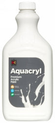 Paint 2L Aquacryl Premium Acrylic White (Each)