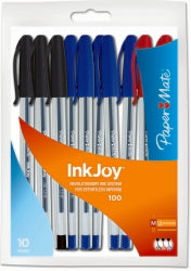 Papermate Pen Inkjoy 100 1.0mm Med Assorted PK10 (Each)