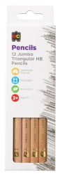 Pencil Jumbo Triangular HB PK12 (Each)