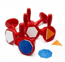 Edvantage Stamper Paint & Dough Geometric Shapes Set (10) (Each)