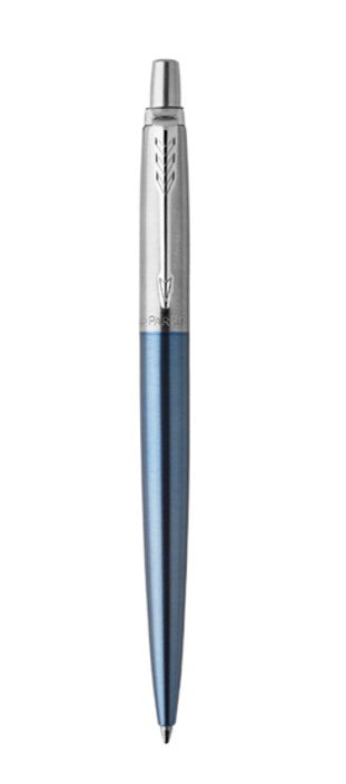Parker Pen Ballpoint Jotter Waterloo Blue Chrome Trim (Each)