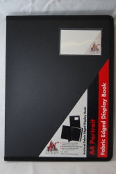 Marbig Display Book A4 Fabric Edge 20-page Black (Each)