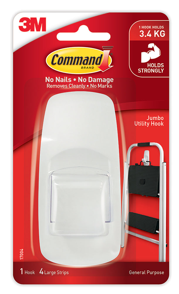 Command Hooks Self Adhesive Jumbo 17004 (Each)