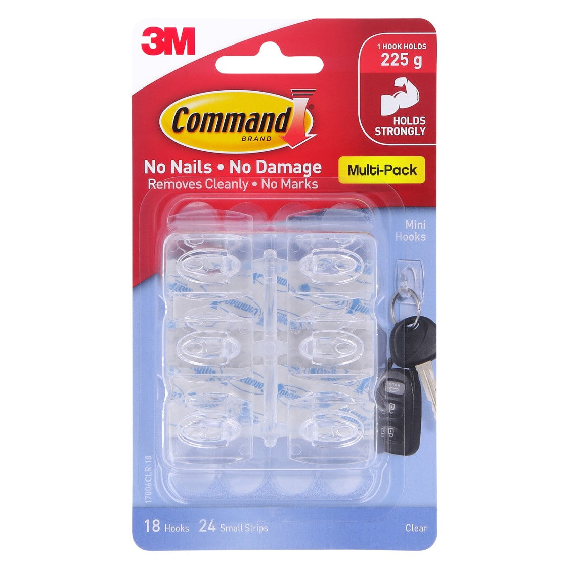 Command Hooks 6 Small 17006 Clear (Each)