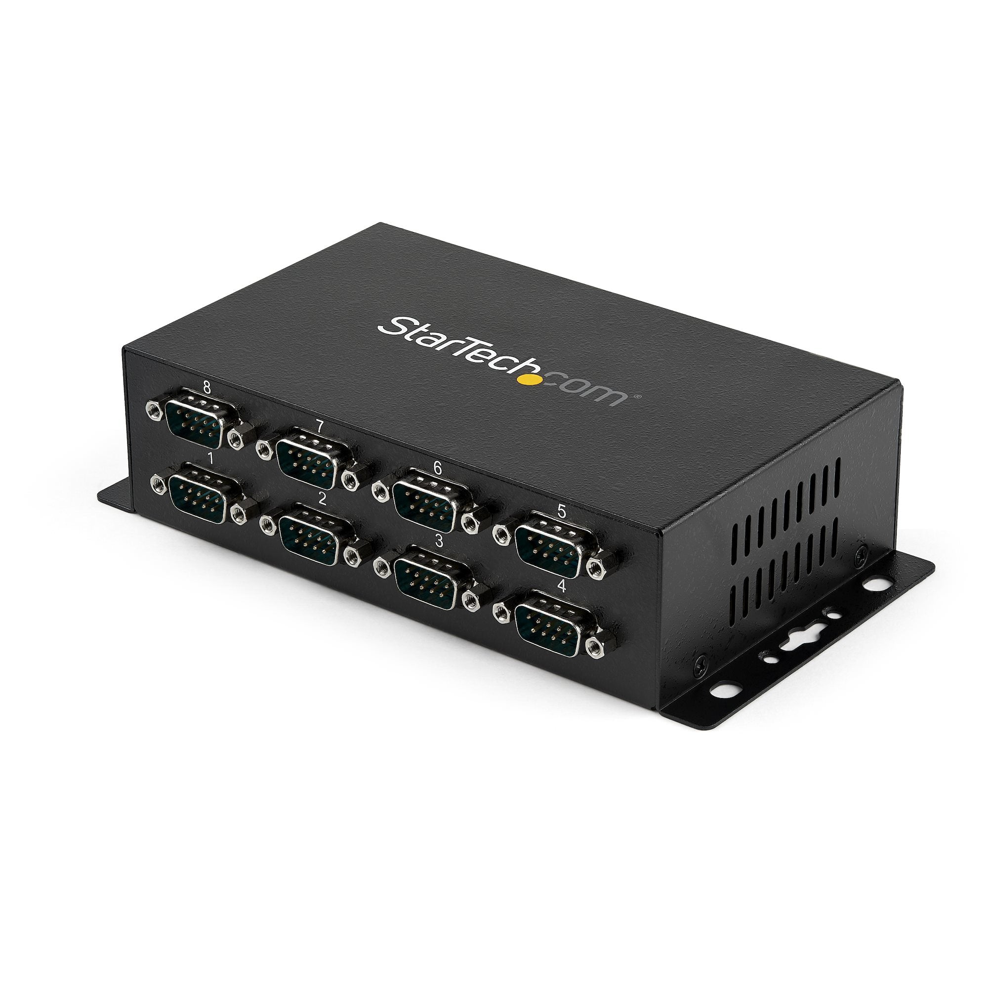 StarTech.com 8 Port USB to DB9 RS232 Serial Adapter Hub Ã¢â‚¬â€œ Industrial DIN Rail and Wall Mountable