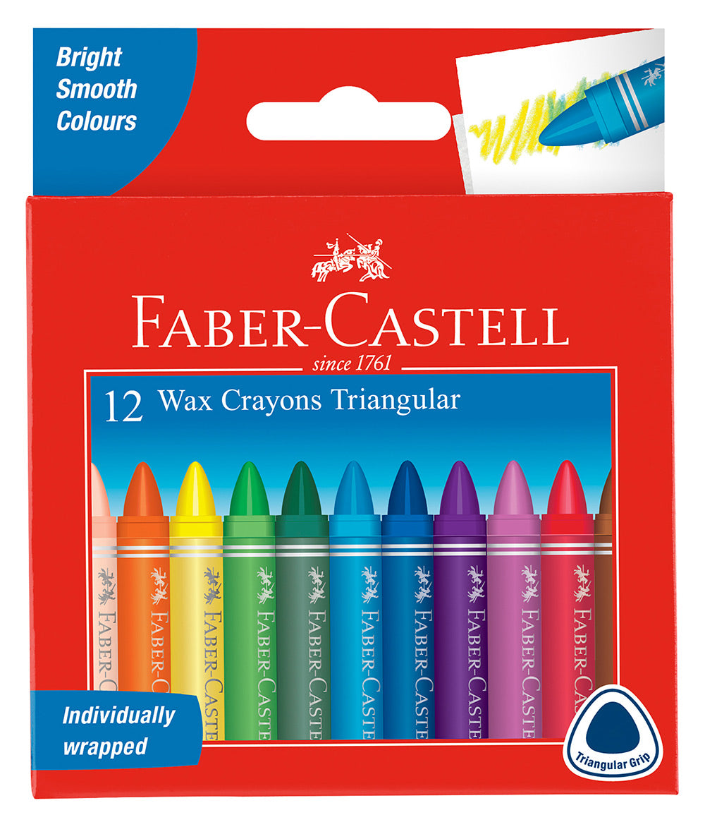 Faber-Castell Crayons Wax Triangular Grip PK12 (Each)