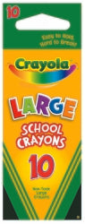 Crayola Crayons School Large 10'S