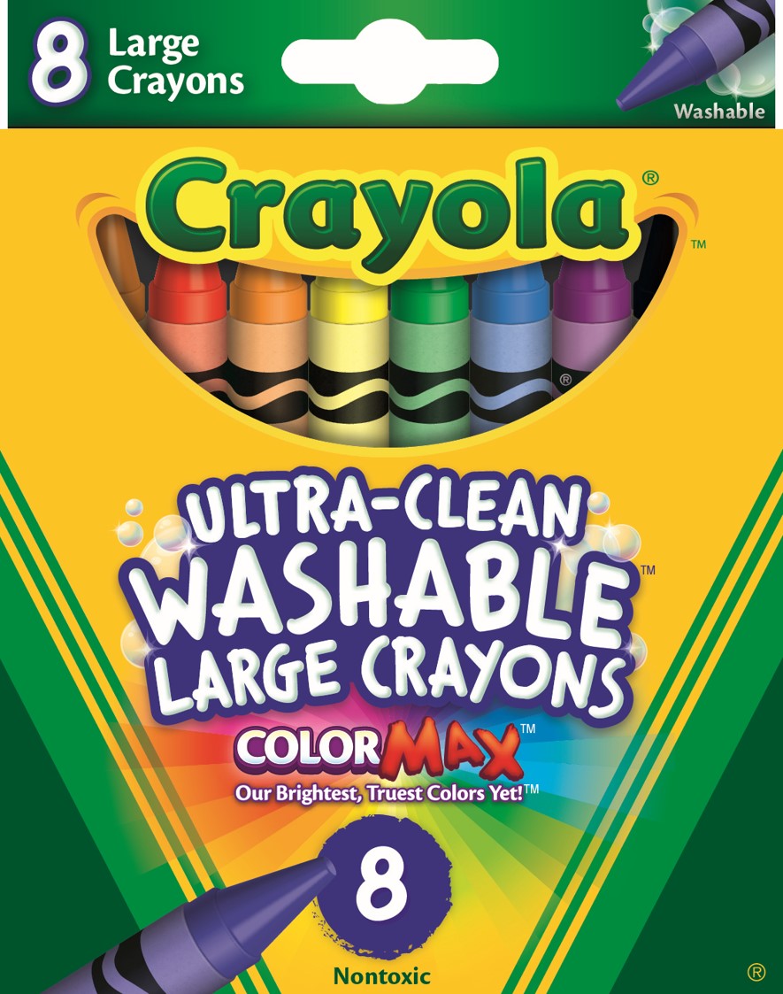 Crayola Crayons Large Washable PK8 (Each)