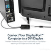 StarTech.com DisplayPort to DVI Dual Link Active Adapter - DisplayPort to DVI-D Adapter Video Converter 2560x1600 60Hz - DP 1.2 to DVI Monitor - USB Powered - Latching DP Connector