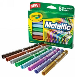 Crayola Marker Metallic Shimmery Colours PK8 (Each)