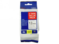 Brother Tape 12mm Black/White Twin Pack TZE-231V2 Tape (Each)