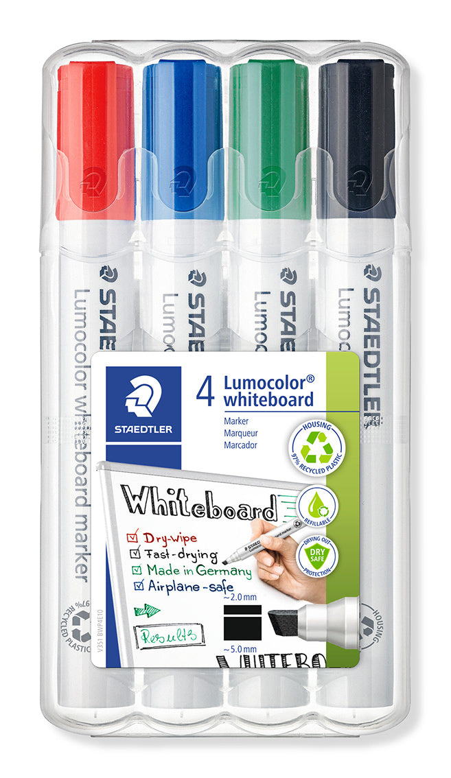 Staedtler Marker Whiteboard 351 Bullet Assorted WLT4 (Each)