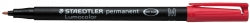 Staedtler Marker Ohp 317 Perm Med Red (Box 10)