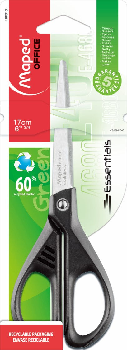 Maped Scissors 17CM Essential Green Hs (Each)