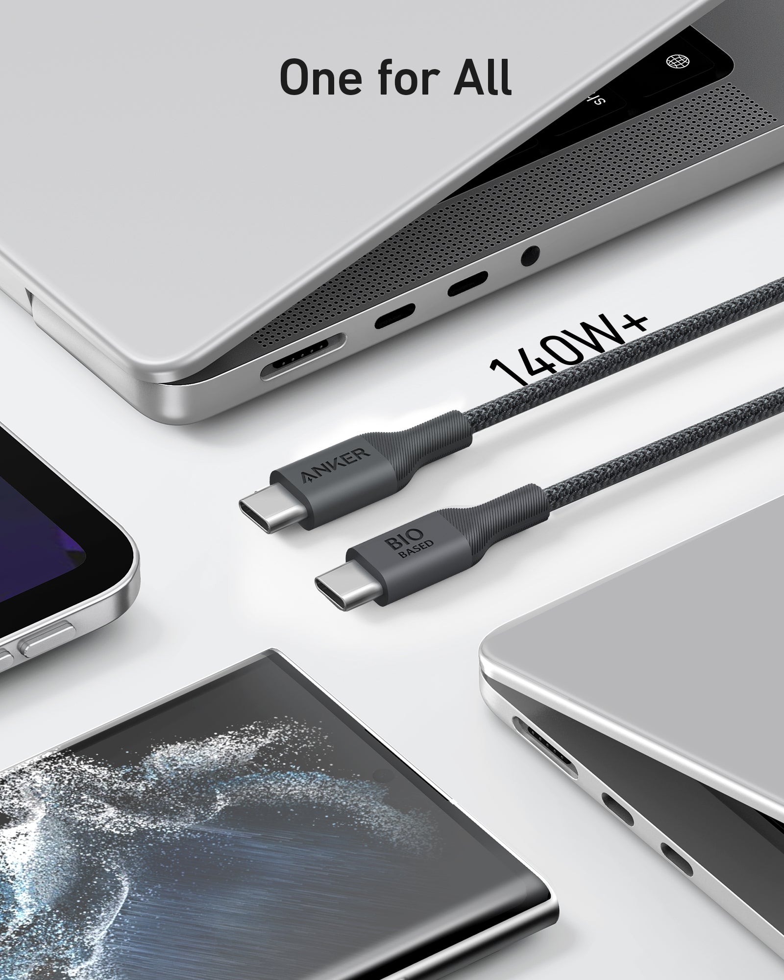 Anker 544 USB cable 1.8 m USB C Black, Grey