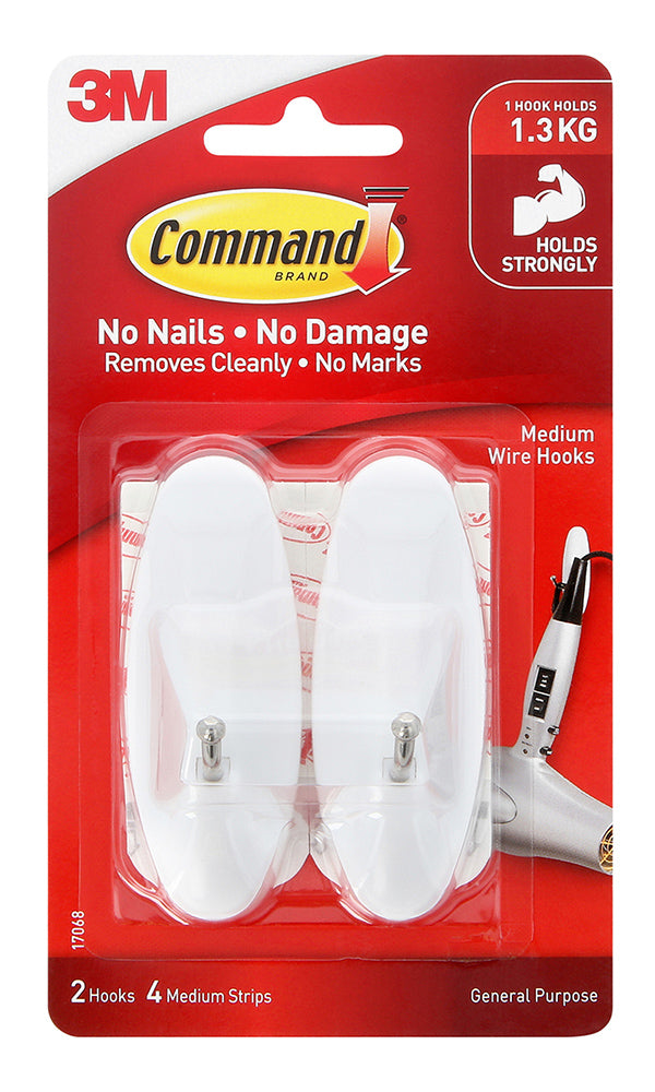 Command Hooks Medium Wire PK2 (Each)