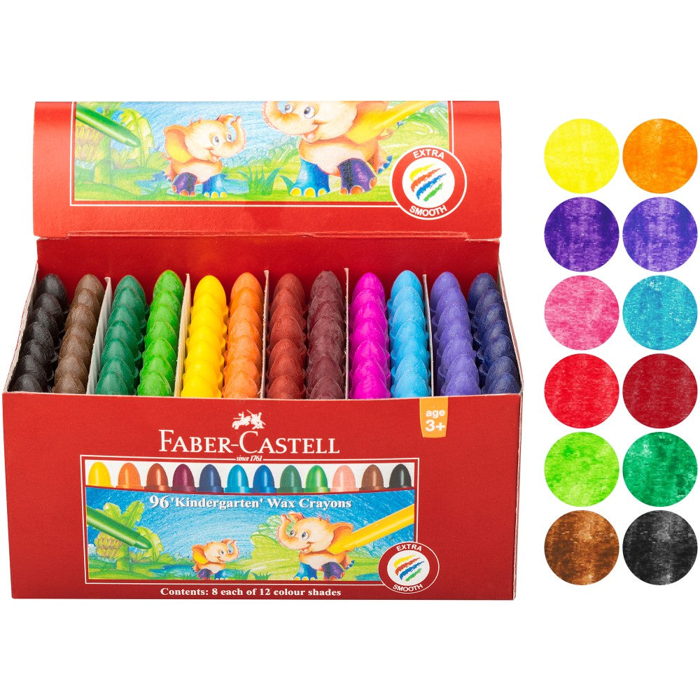 Faber-Castell Crayons Chublets (8x12 COLOURS) Bx96 (Each)