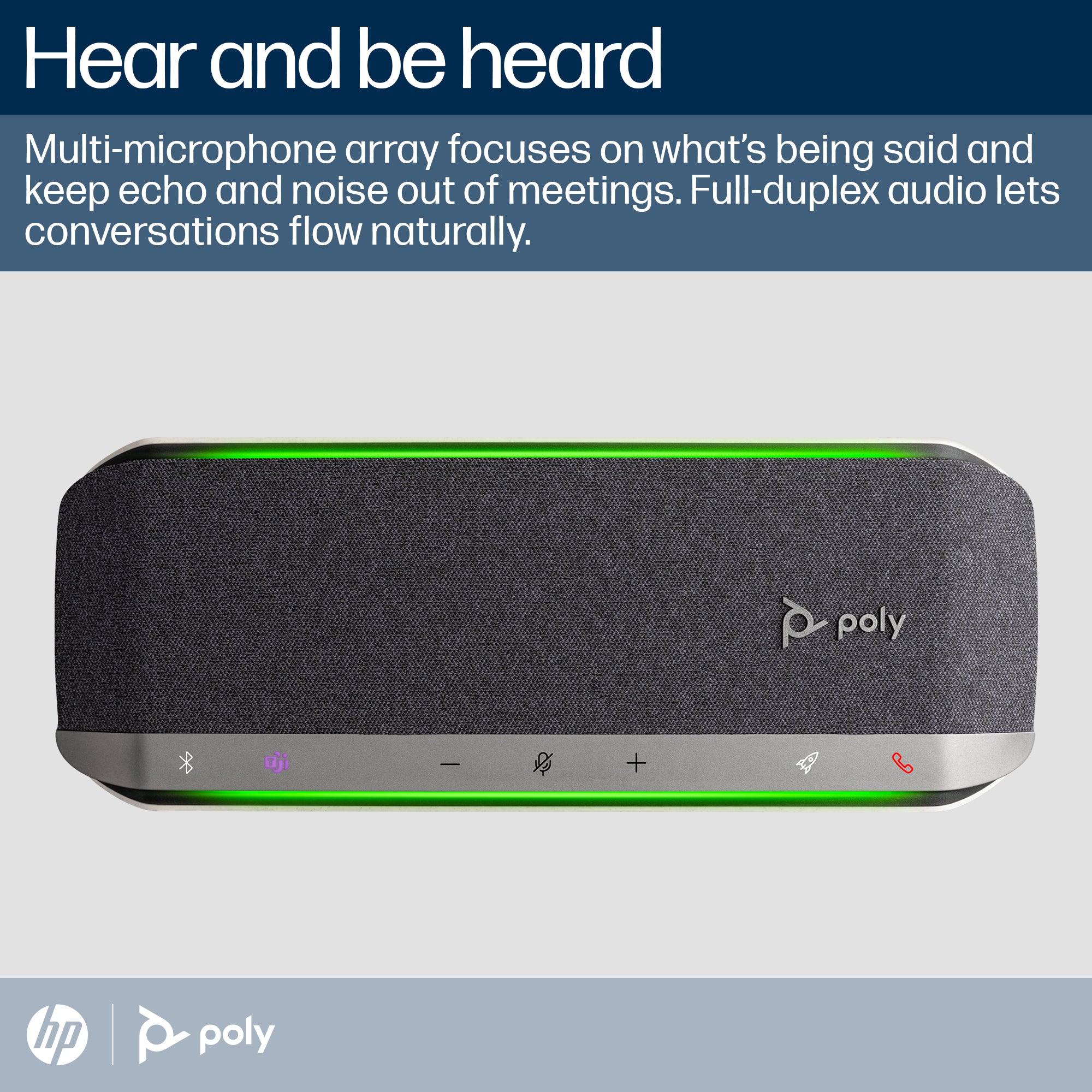 Poly Sync 40+ Microsoft Teams Certified USB-A USB-C Speakerphone +BT700 USB-A Adapter