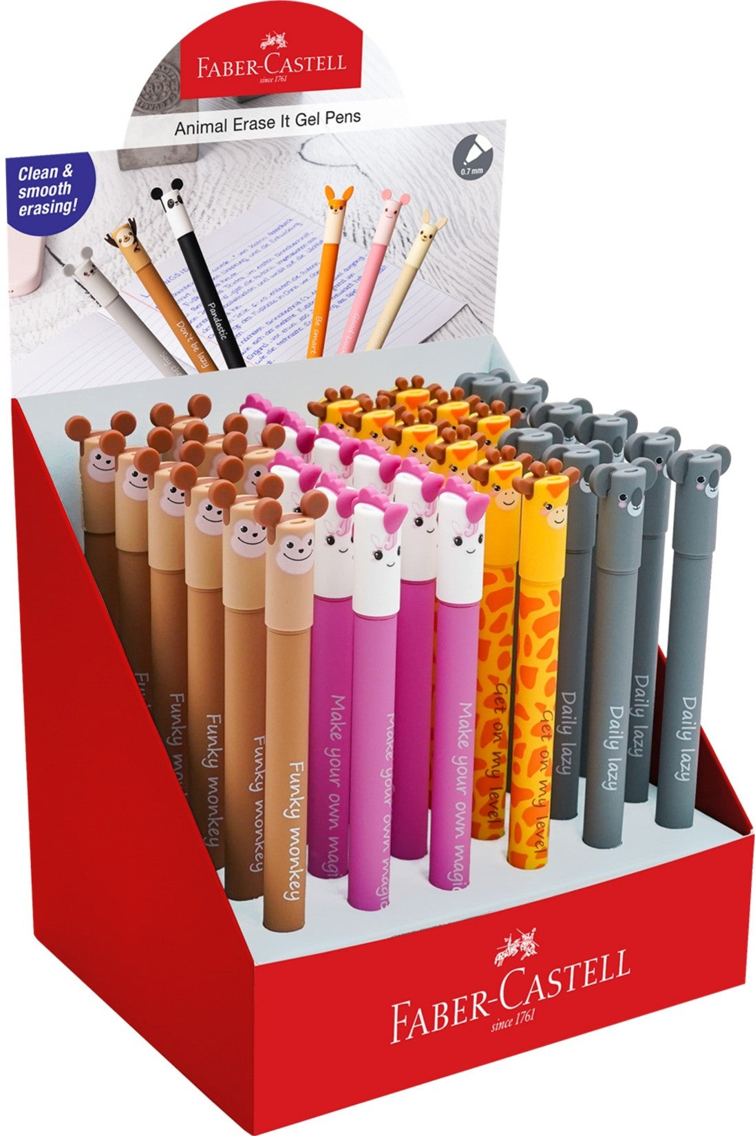 Faber-Castell Display Animal Erase It Ballpen (DISP36)