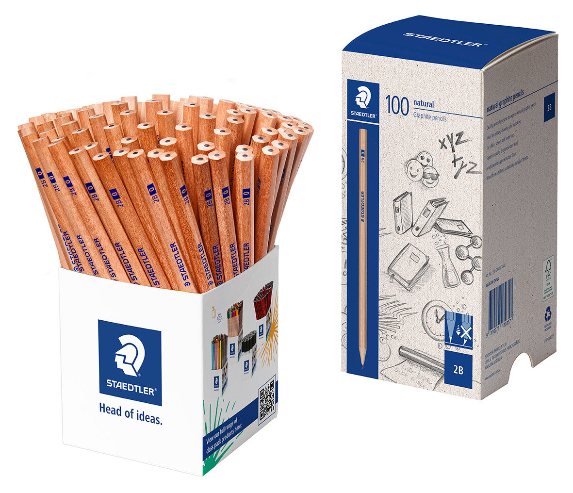 Staedtler Pencil Lead Natural Graphite 130 2B (100) (CUP)