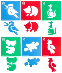 Stencil Australian Animals 190x190mm (Each)