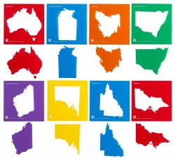 Staedtler Stencil Australian States 210x210mm Set of 8 (Each)