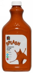 Splash Paint 2L Classroom Acrylic Choc Fudge (Brown) (Each)