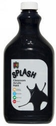 Splash Paint 2L Classroom Acrylic Licorice (Black) (Each)