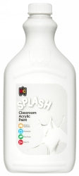 Splash Paint 2L Classroom Acrylic Snowball (White) (Each)