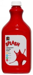 Splash Paint 2L Classroom Acrylic Toffee Apple (Red) (Each)
