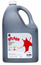 Splash Paint 5L Classroom Acrylic Licorice (Black) (Each)