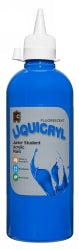 Paint 500ML Fluorescent Liquicryl Junior Acrylic Blue (Each)