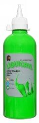 Paint 500ML Fluorescent Liquicryl Junior Acrylic Green (Each)