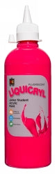 Paint 500ML Fluorescent Liquicryl Junior Acrylic Pink (Each)