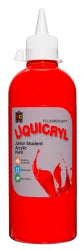 Paint 500ML Fluorescent Liquicryl Junior Acrylic Scarlett (Each)