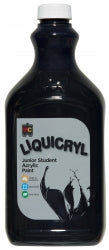 Paint 2L Liquicryl Junior Student Acrylic Black (Each)