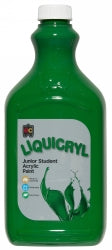 Paint 2L Liquicryl Junior Student Acrylic Brilliant Green (Each)