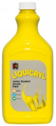 Paint 2L Liquicryl Junior Student Acrylic Brilliant Yellow (Each)
