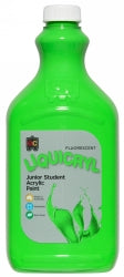 Paint 2L Fluorescent Liquicryl Junior Acrylic Green (Each)
