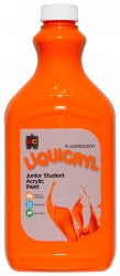 Paint 2L Fluorescent Liquicryl Junior Acrylic Orange (Each)