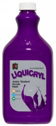 Paint 2L Fluorescent Liquicryl Junior Acrylic Purple (Each)