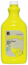 Paint 2L Fluorescent Liquicryl Junior Acrylic Yellow (Each)