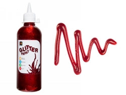 Glitter Paint 500ML Red (Each)