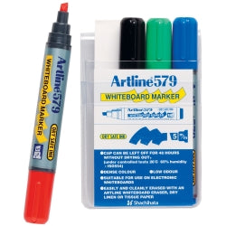 Artline Marker Whiteboard 579 5mm Chisel Nib Assorted WLT4 (Each)