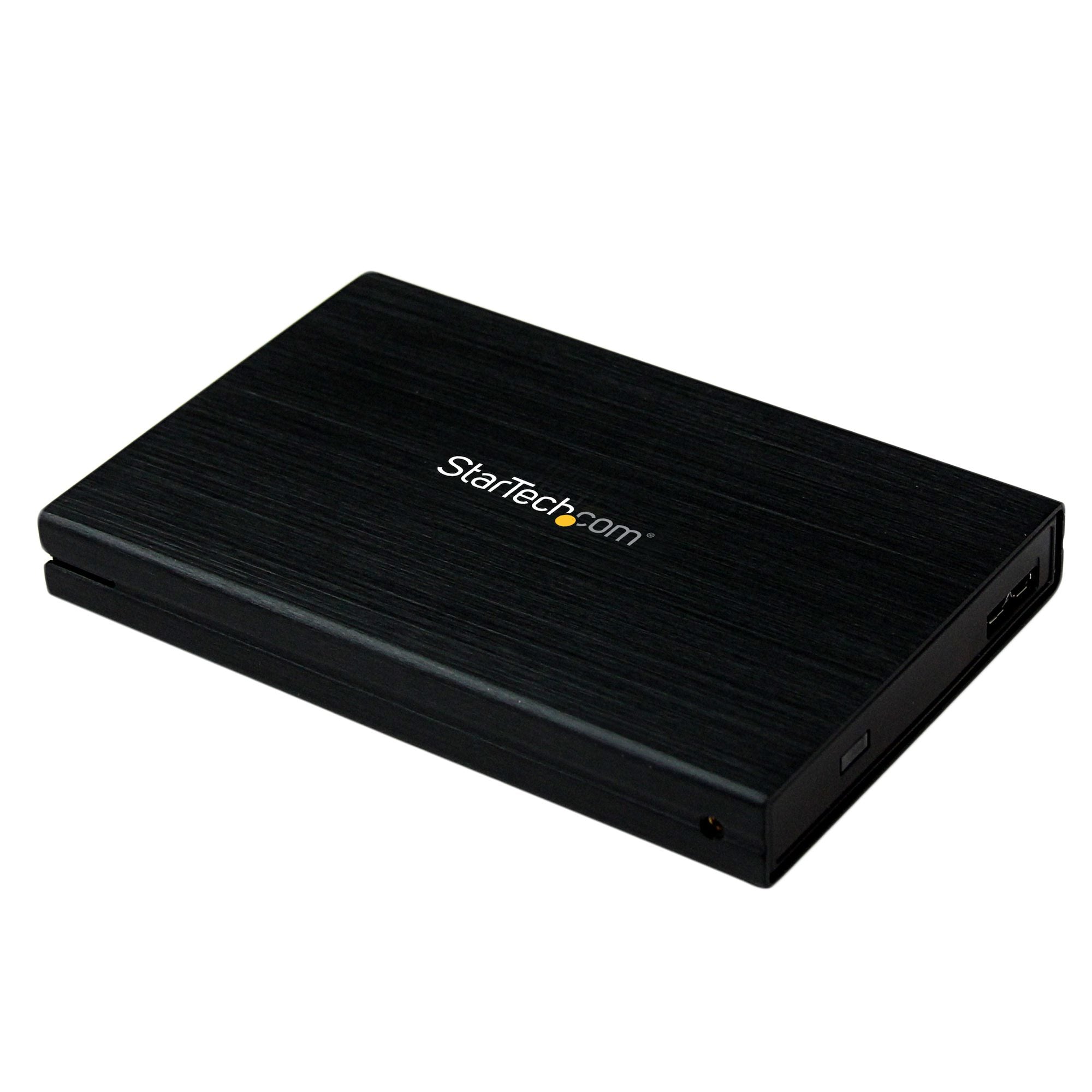 StarTech.com 2.5in Aluminum USB 3.0 External SATA III SSD Hard Drive Enclosure with UASP for SATA 6 Gbps Ã¢â‚¬â€œ Portable External HDD