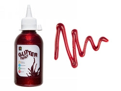 Glitter Paint 250ML Red (Each)