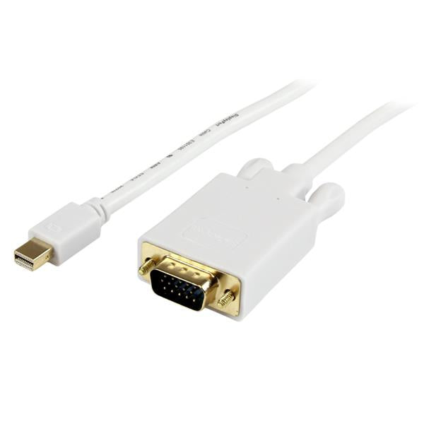 StarTech.com 15 ft Mini DisplayPort to VGA Adapter Converter Cable Ã¢â‚¬â€œ mDP to VGA 1920x1200 - White