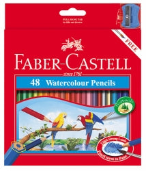 Faber-Castell Pencil Coloured Red Range Watercolour PK48 (Each)
