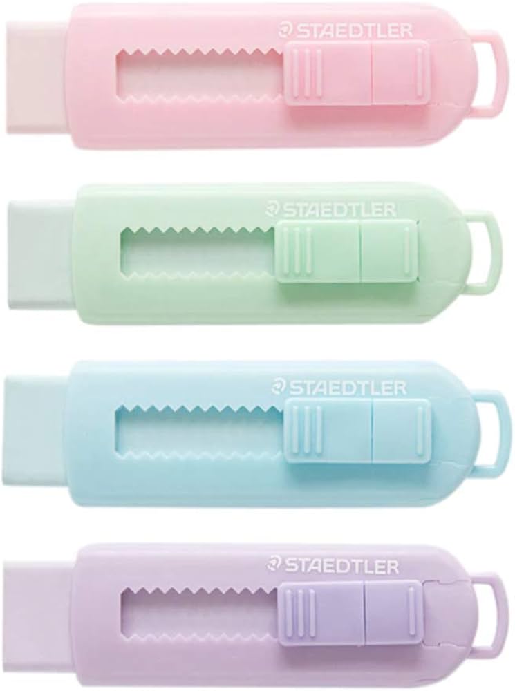 Staedtler Eraser 525 PS1P-S 4 Assortedd Colours (Box 12)