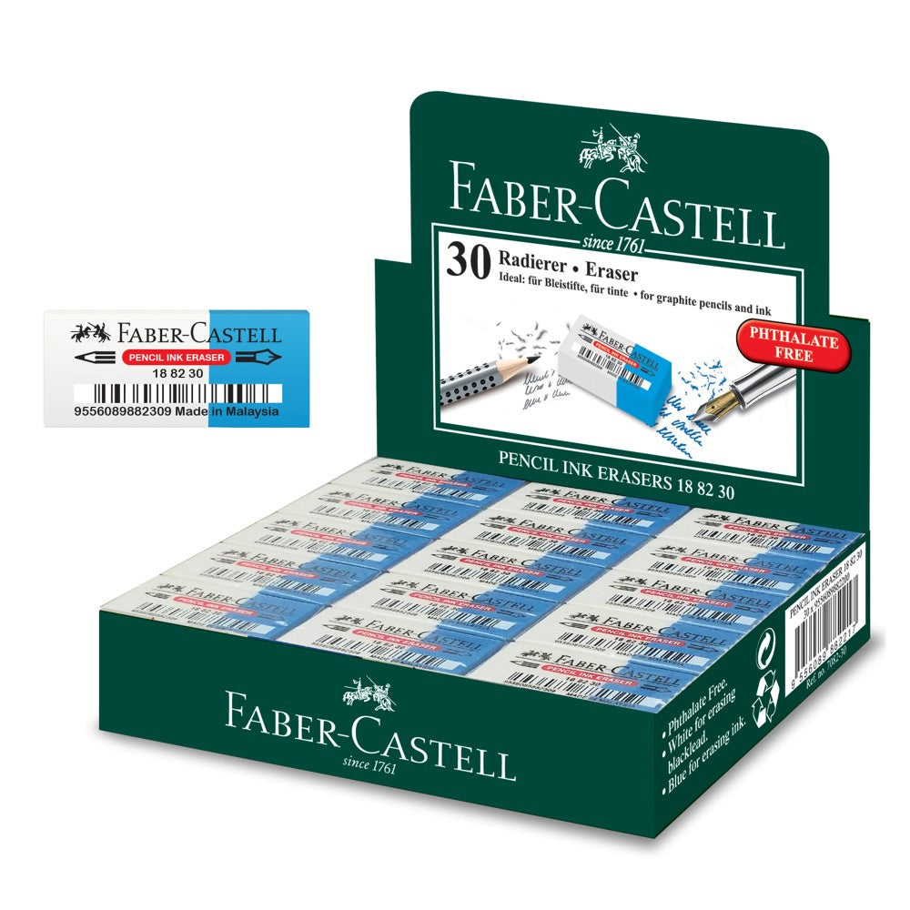 Faber-Castell Eraser 7082 Ink & Pencil (Box 30)